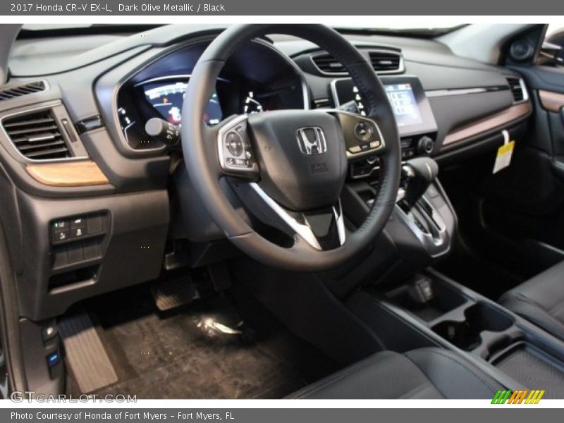 Dark Olive Metallic / Black 2017 Honda CR-V EX-L
