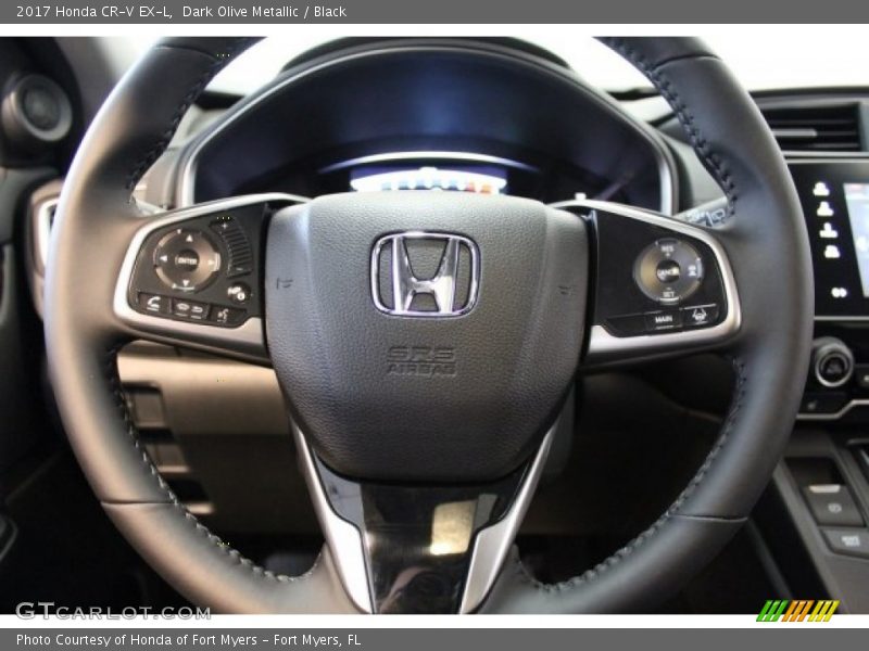 Dark Olive Metallic / Black 2017 Honda CR-V EX-L