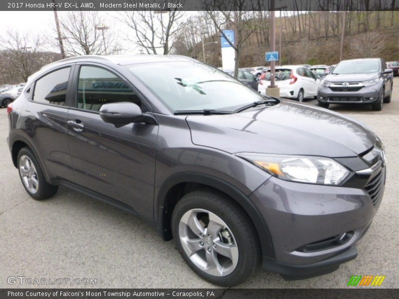 Modern Steel Metallic / Black 2017 Honda HR-V EX-L AWD