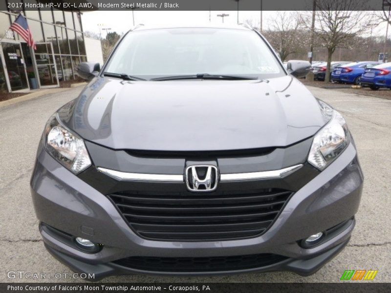 Modern Steel Metallic / Black 2017 Honda HR-V EX-L AWD