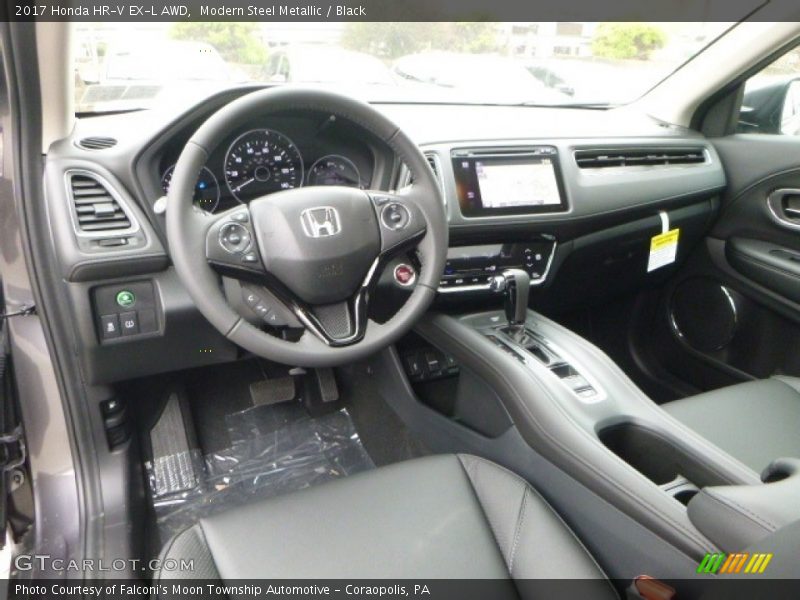 Modern Steel Metallic / Black 2017 Honda HR-V EX-L AWD