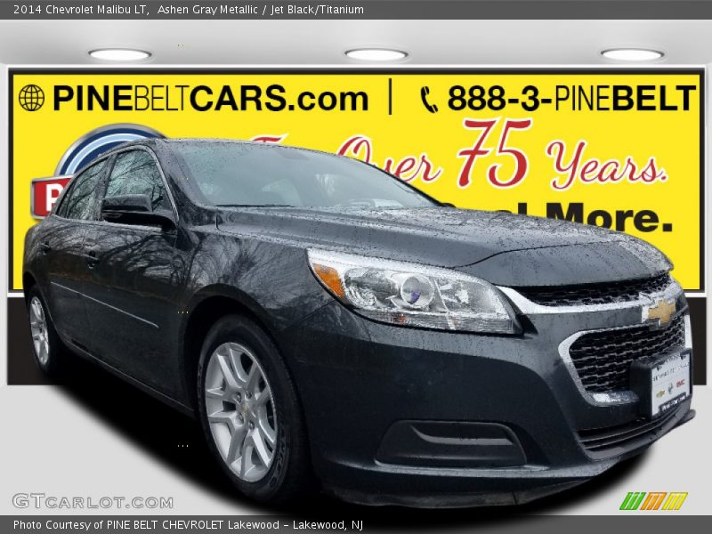 Ashen Gray Metallic / Jet Black/Titanium 2014 Chevrolet Malibu LT