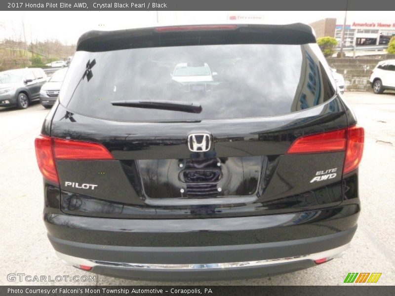 Crystal Black Pearl / Black 2017 Honda Pilot Elite AWD