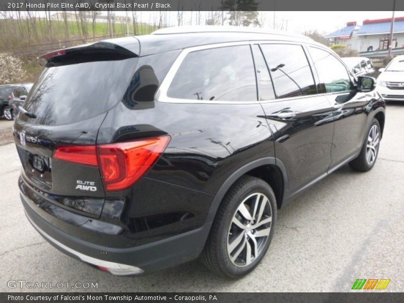 Crystal Black Pearl / Black 2017 Honda Pilot Elite AWD