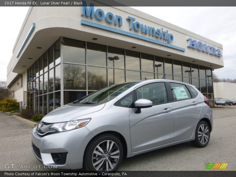 Lunar Silver Pearl / Black 2017 Honda Fit EX