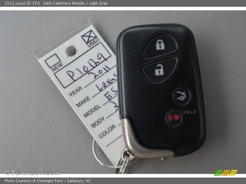 Satin Cashmere Metallic / Light Gray 2011 Lexus ES 350