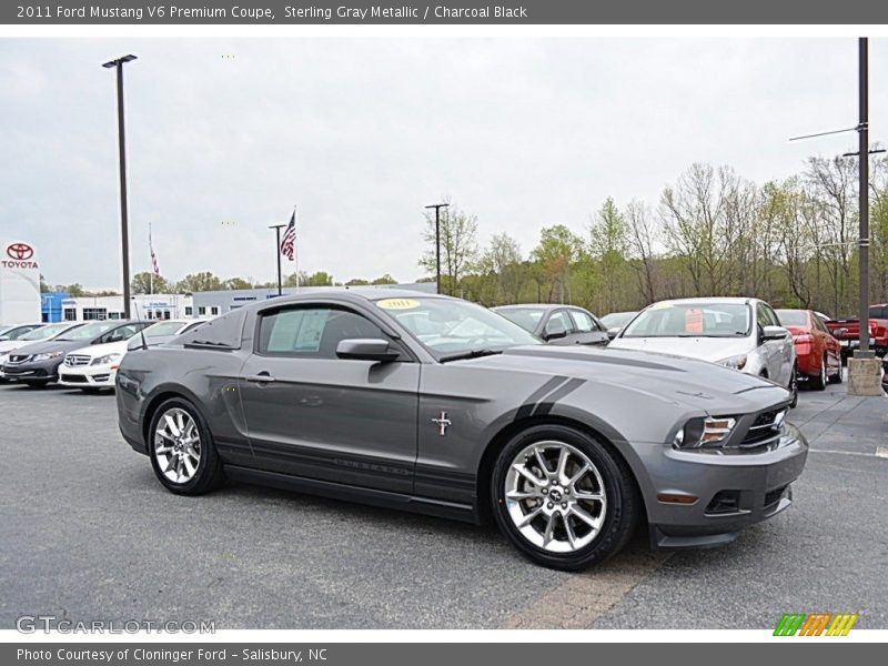 Sterling Gray Metallic / Charcoal Black 2011 Ford Mustang V6 Premium Coupe