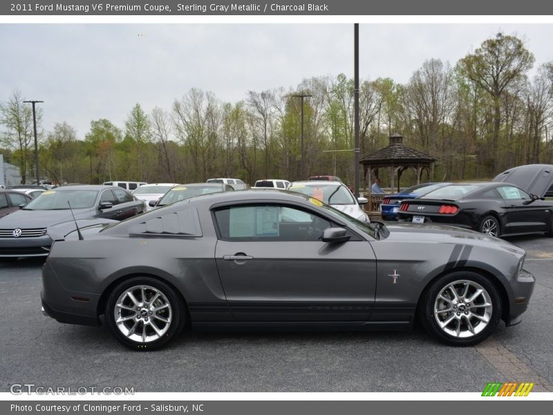 Sterling Gray Metallic / Charcoal Black 2011 Ford Mustang V6 Premium Coupe