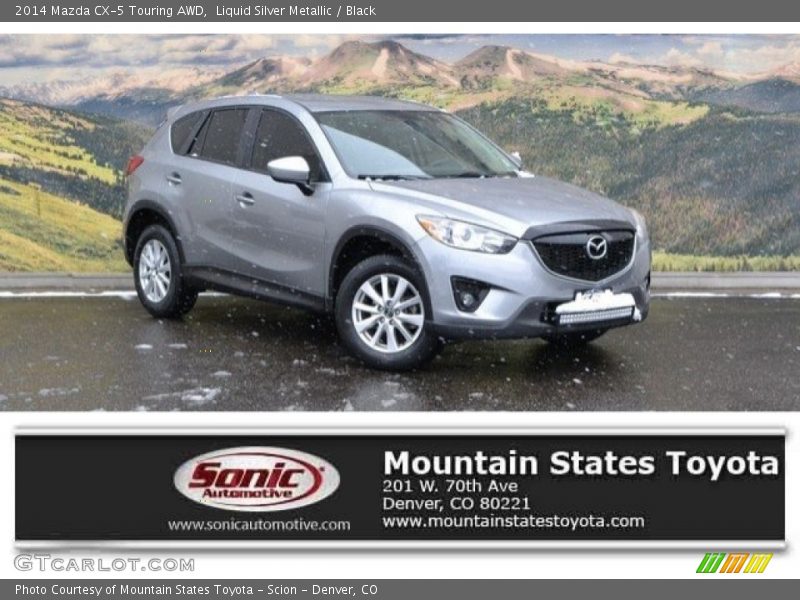 Liquid Silver Metallic / Black 2014 Mazda CX-5 Touring AWD