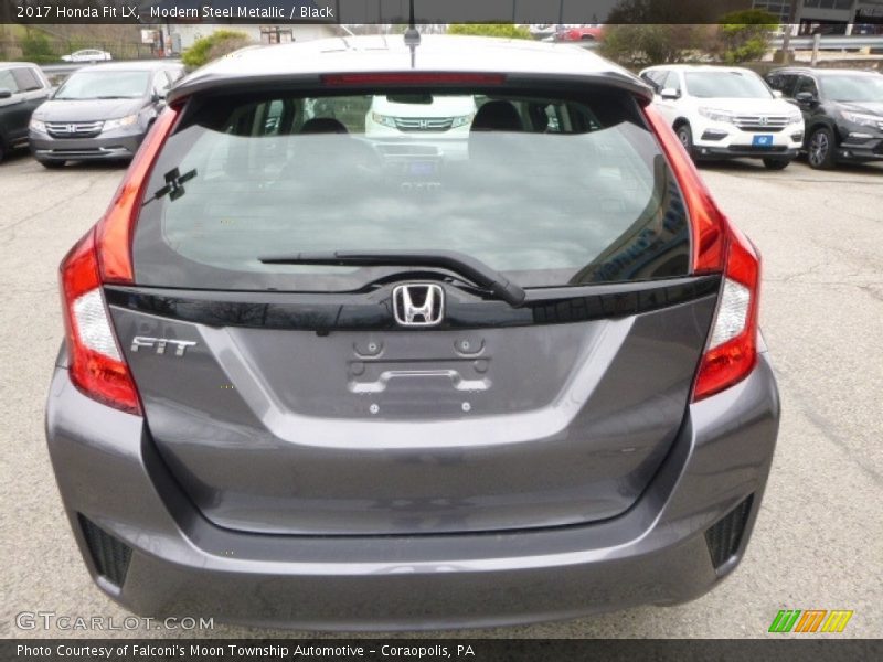 Modern Steel Metallic / Black 2017 Honda Fit LX