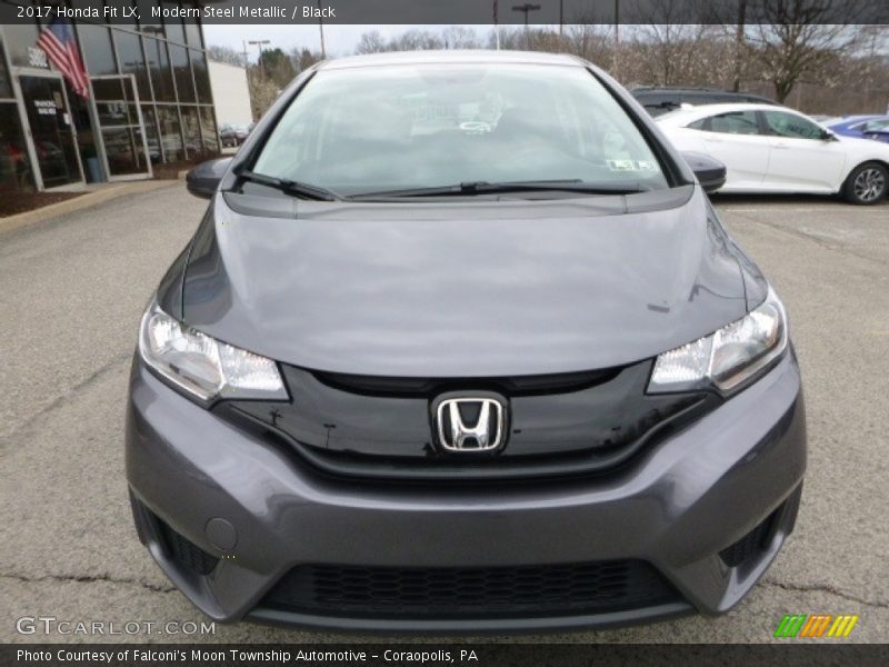 Modern Steel Metallic / Black 2017 Honda Fit LX