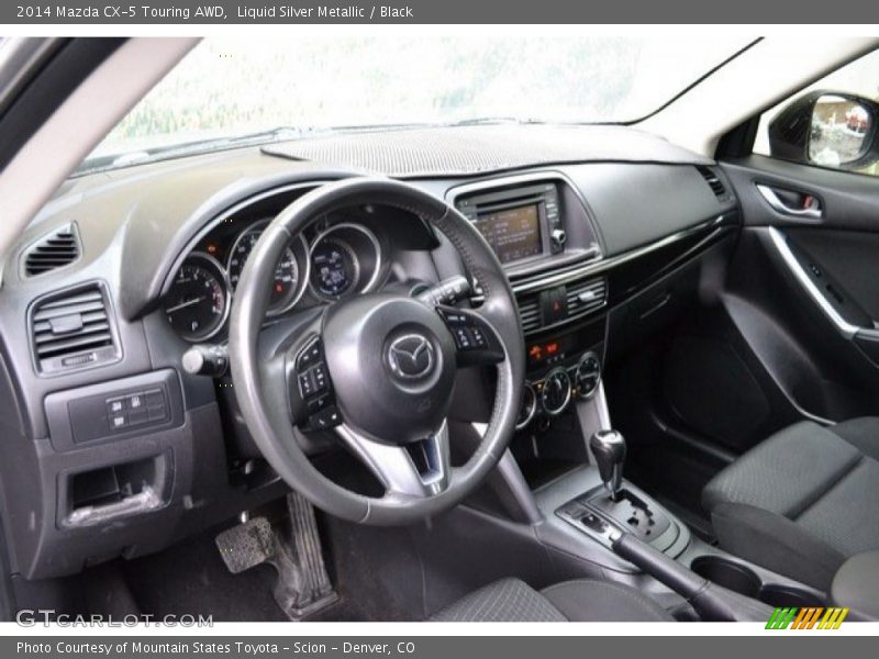 Liquid Silver Metallic / Black 2014 Mazda CX-5 Touring AWD