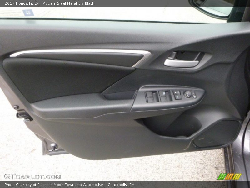 Modern Steel Metallic / Black 2017 Honda Fit LX