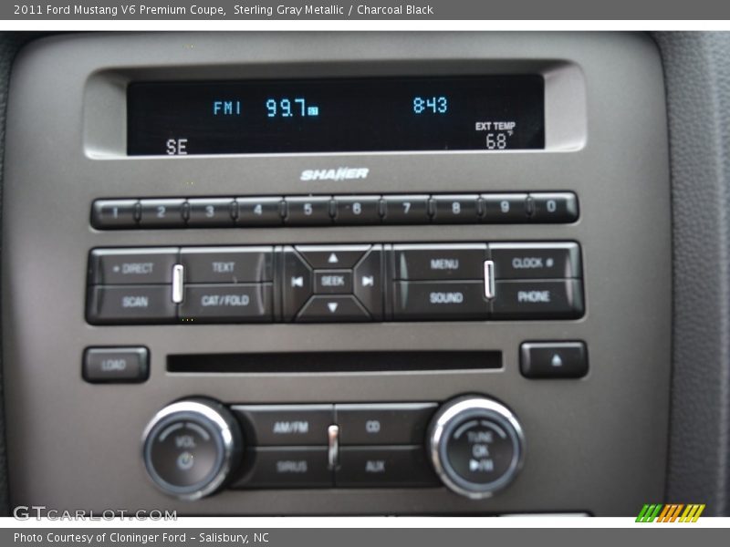 Sterling Gray Metallic / Charcoal Black 2011 Ford Mustang V6 Premium Coupe