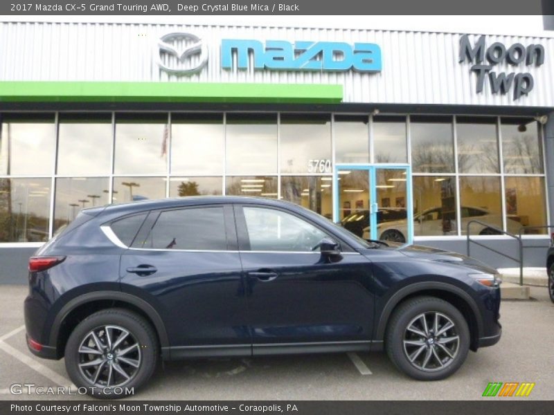 Deep Crystal Blue Mica / Black 2017 Mazda CX-5 Grand Touring AWD