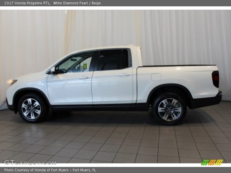 White Diamond Pearl / Beige 2017 Honda Ridgeline RTL