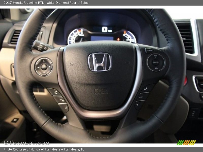 White Diamond Pearl / Beige 2017 Honda Ridgeline RTL