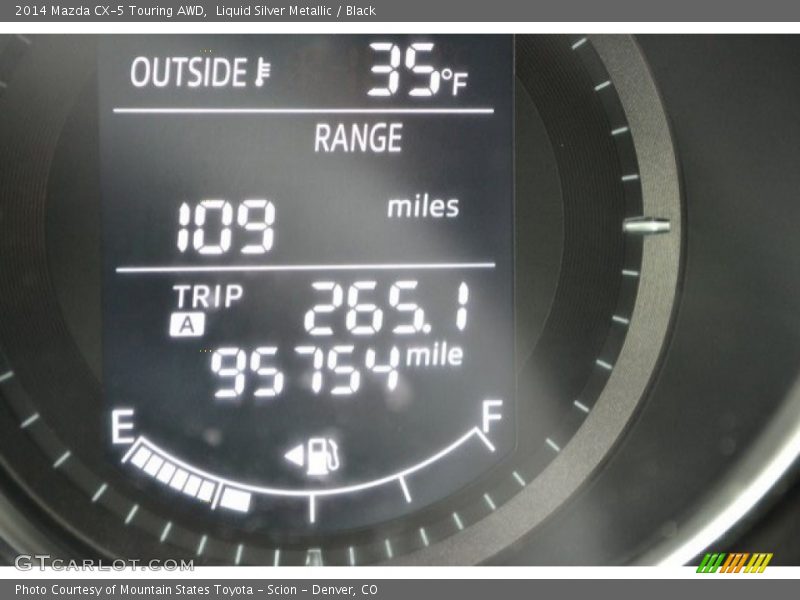 Liquid Silver Metallic / Black 2014 Mazda CX-5 Touring AWD