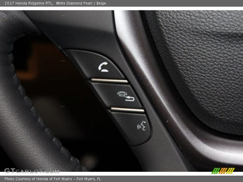White Diamond Pearl / Beige 2017 Honda Ridgeline RTL