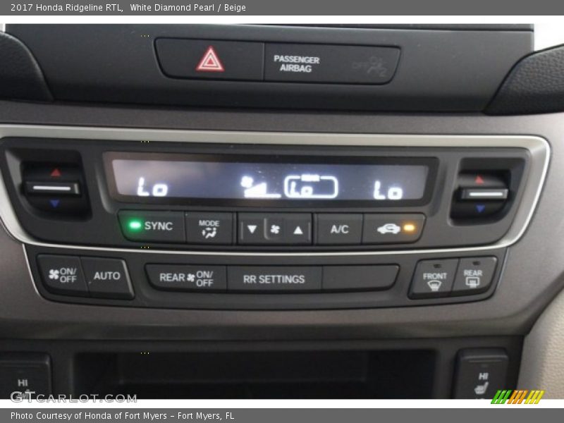 White Diamond Pearl / Beige 2017 Honda Ridgeline RTL