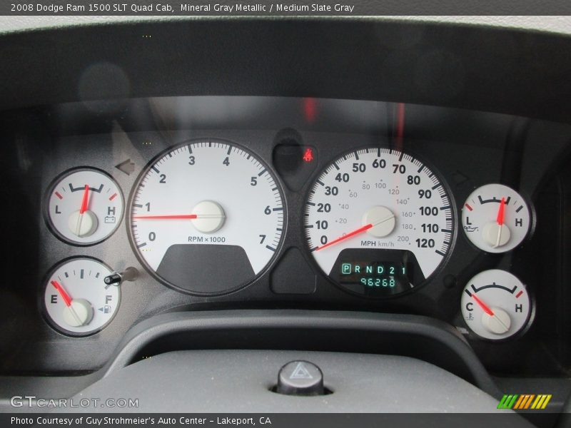 Mineral Gray Metallic / Medium Slate Gray 2008 Dodge Ram 1500 SLT Quad Cab