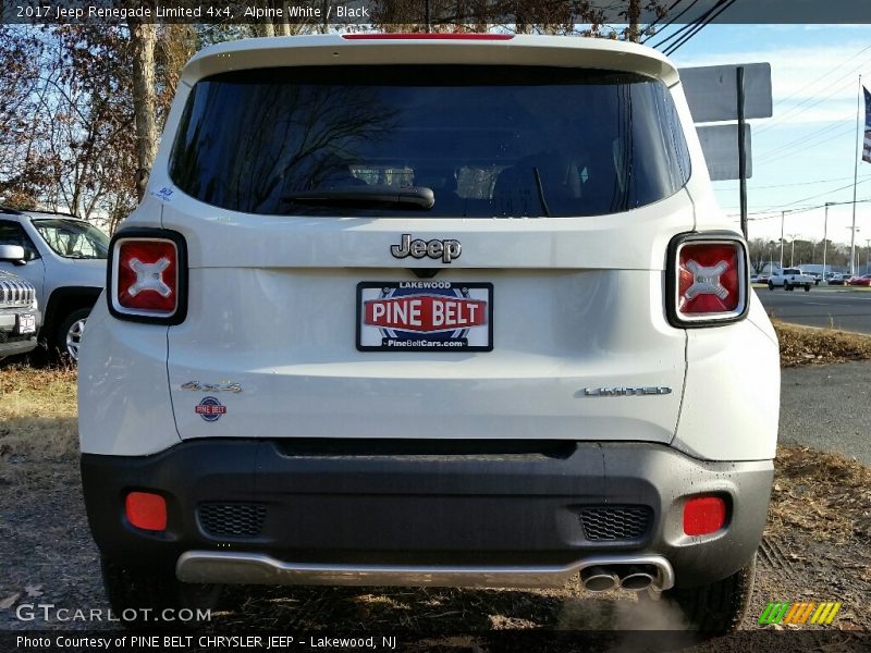 Alpine White / Black 2017 Jeep Renegade Limited 4x4