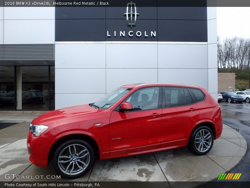 Melbourne Red Metallic / Black 2016 BMW X3 xDrive28i