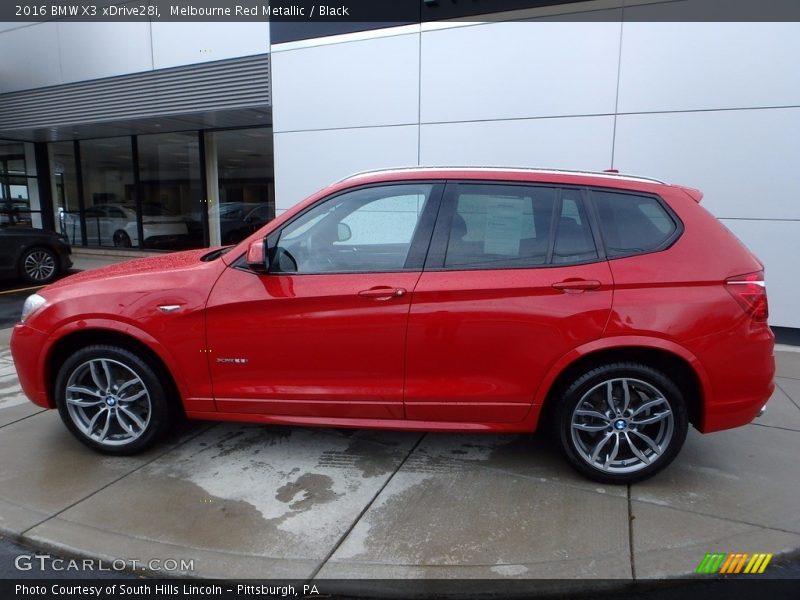 Melbourne Red Metallic / Black 2016 BMW X3 xDrive28i