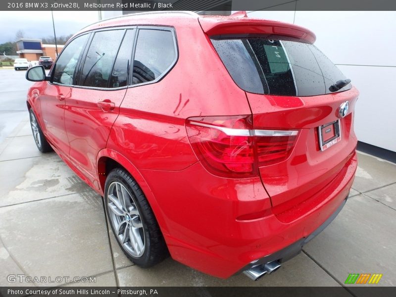 Melbourne Red Metallic / Black 2016 BMW X3 xDrive28i
