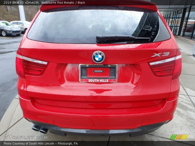 Melbourne Red Metallic / Black 2016 BMW X3 xDrive28i