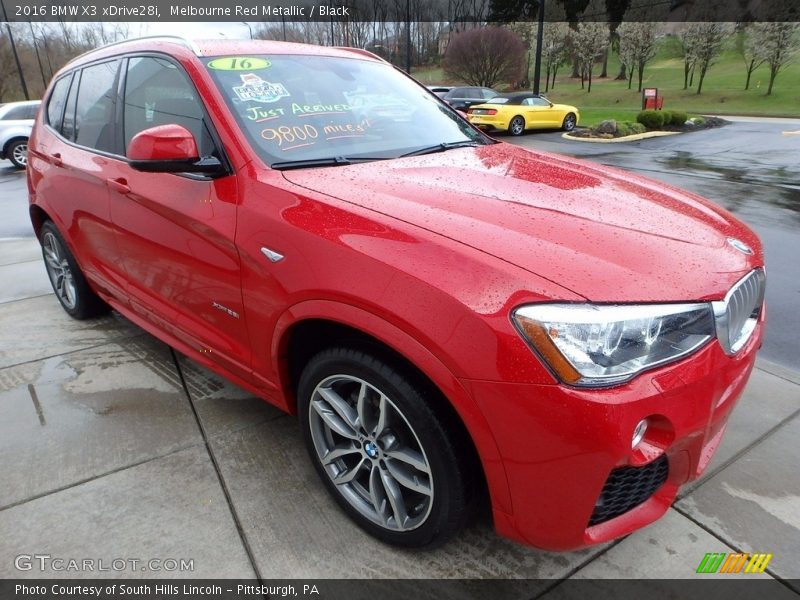 Melbourne Red Metallic / Black 2016 BMW X3 xDrive28i