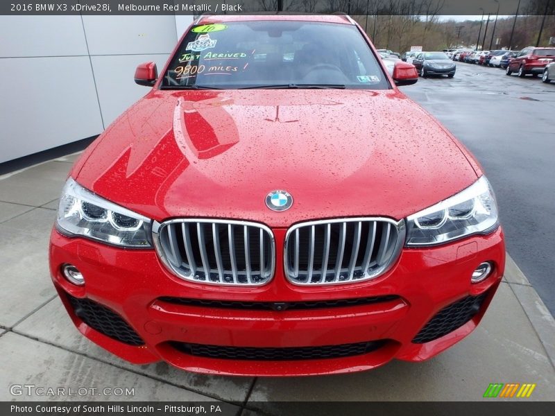 Melbourne Red Metallic / Black 2016 BMW X3 xDrive28i