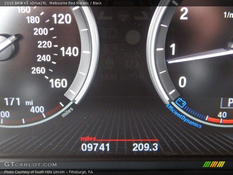 Melbourne Red Metallic / Black 2016 BMW X3 xDrive28i