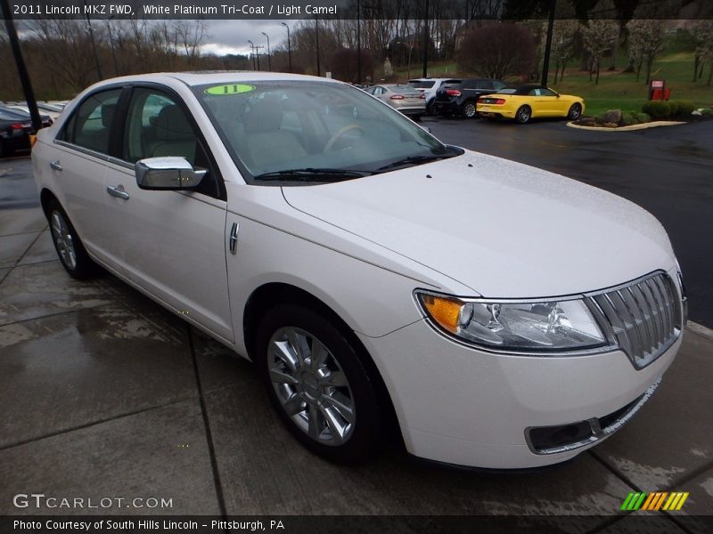 White Platinum Tri-Coat / Light Camel 2011 Lincoln MKZ FWD