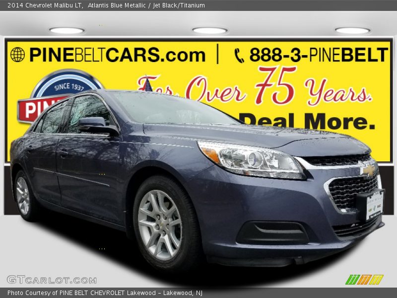 Atlantis Blue Metallic / Jet Black/Titanium 2014 Chevrolet Malibu LT