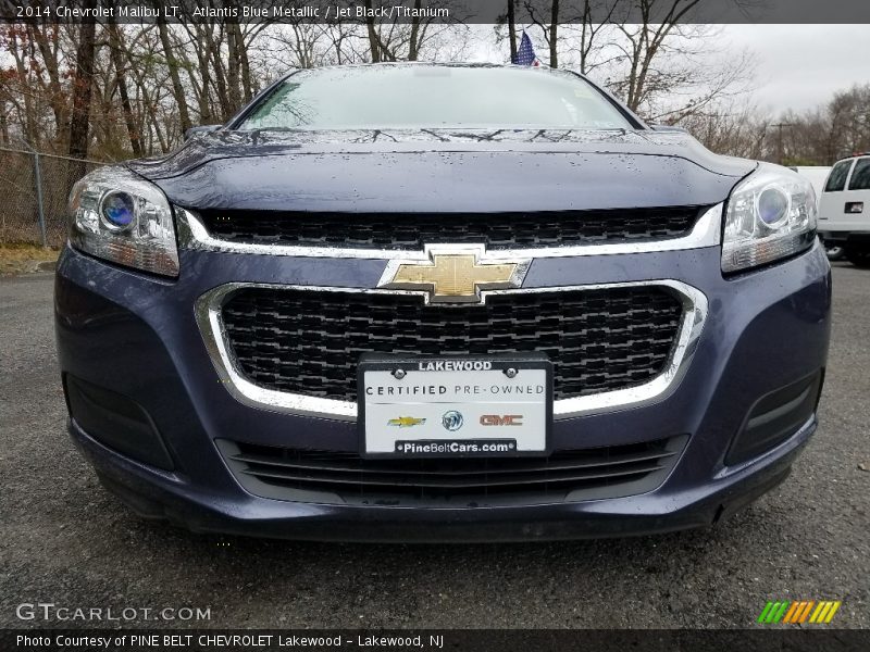 Atlantis Blue Metallic / Jet Black/Titanium 2014 Chevrolet Malibu LT