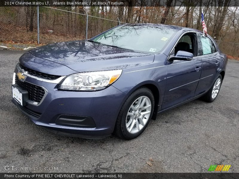Atlantis Blue Metallic / Jet Black/Titanium 2014 Chevrolet Malibu LT
