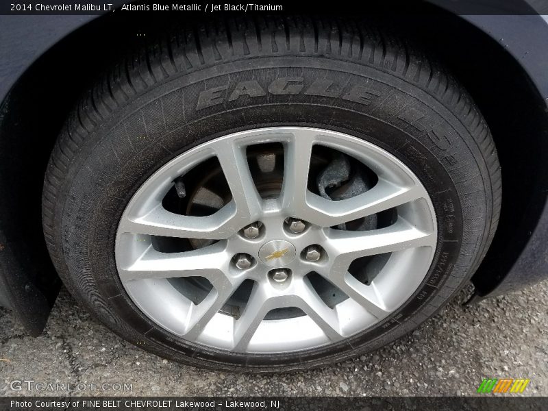 Atlantis Blue Metallic / Jet Black/Titanium 2014 Chevrolet Malibu LT