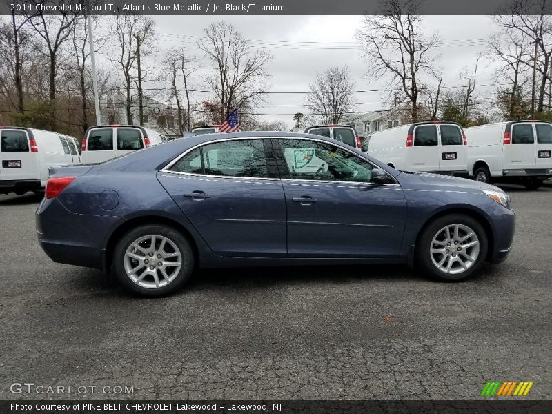 Atlantis Blue Metallic / Jet Black/Titanium 2014 Chevrolet Malibu LT