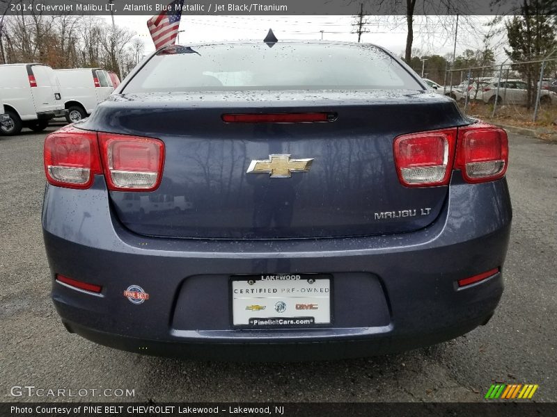 Atlantis Blue Metallic / Jet Black/Titanium 2014 Chevrolet Malibu LT