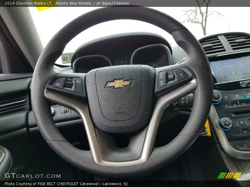 Atlantis Blue Metallic / Jet Black/Titanium 2014 Chevrolet Malibu LT
