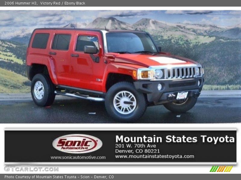 Victory Red / Ebony Black 2006 Hummer H3