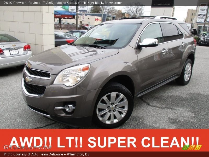 Mocha Steel Metallic / Jet Black/Brownstone 2010 Chevrolet Equinox LT AWD