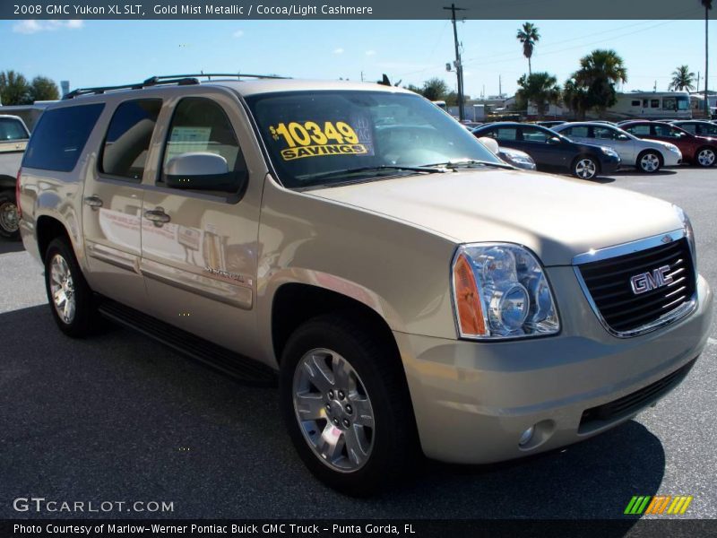 Gold Mist Metallic / Cocoa/Light Cashmere 2008 GMC Yukon XL SLT