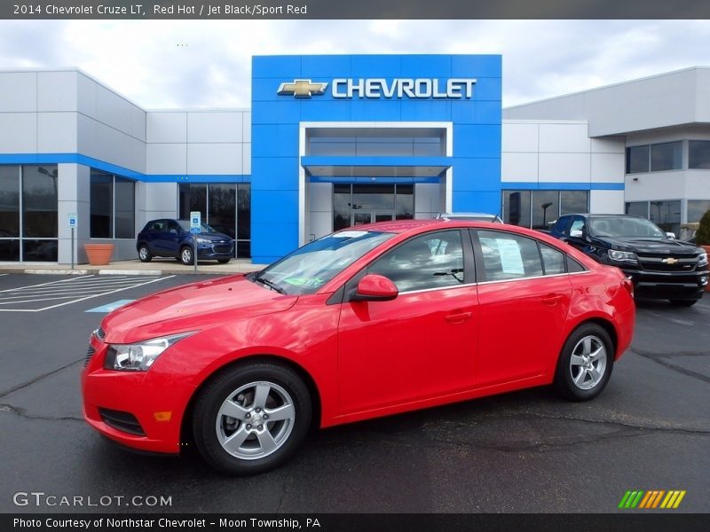 Red Hot / Jet Black/Sport Red 2014 Chevrolet Cruze LT