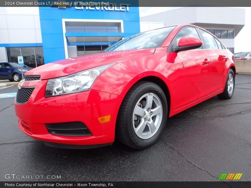 Red Hot / Jet Black/Sport Red 2014 Chevrolet Cruze LT