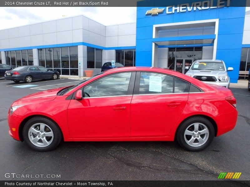 Red Hot / Jet Black/Sport Red 2014 Chevrolet Cruze LT