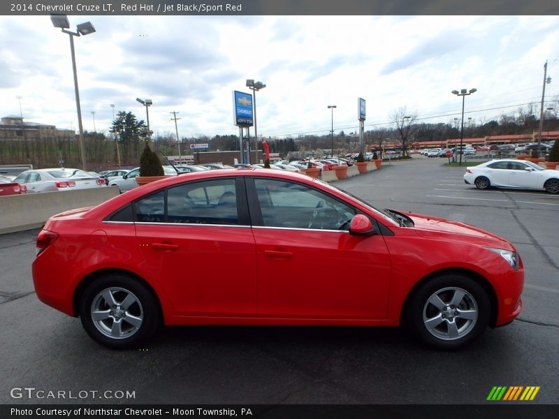 Red Hot / Jet Black/Sport Red 2014 Chevrolet Cruze LT