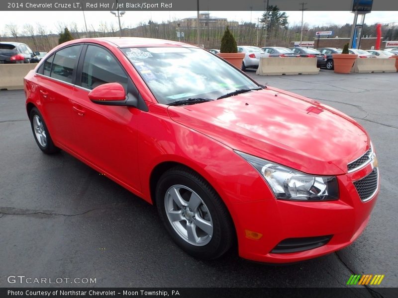 Red Hot / Jet Black/Sport Red 2014 Chevrolet Cruze LT