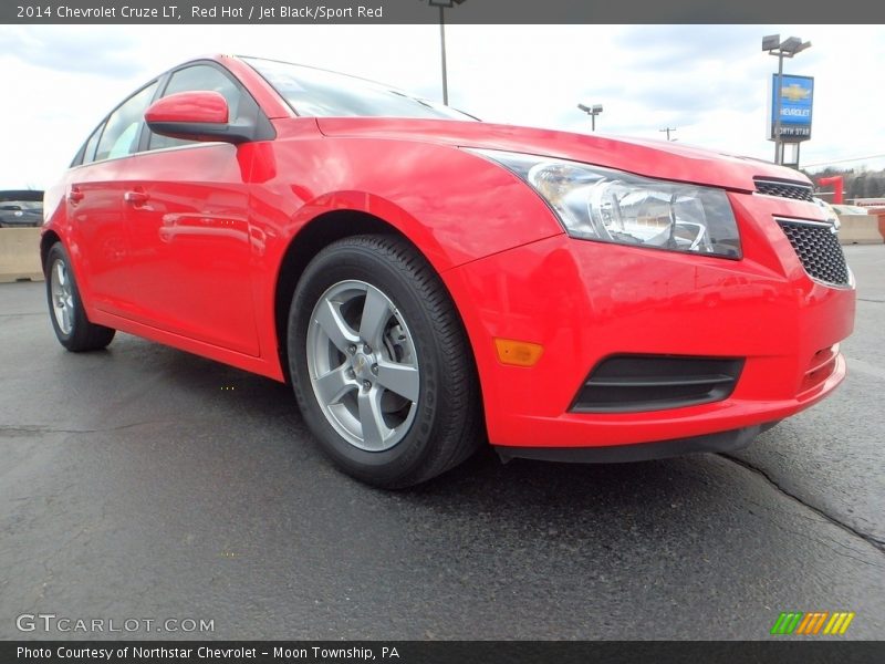 Red Hot / Jet Black/Sport Red 2014 Chevrolet Cruze LT